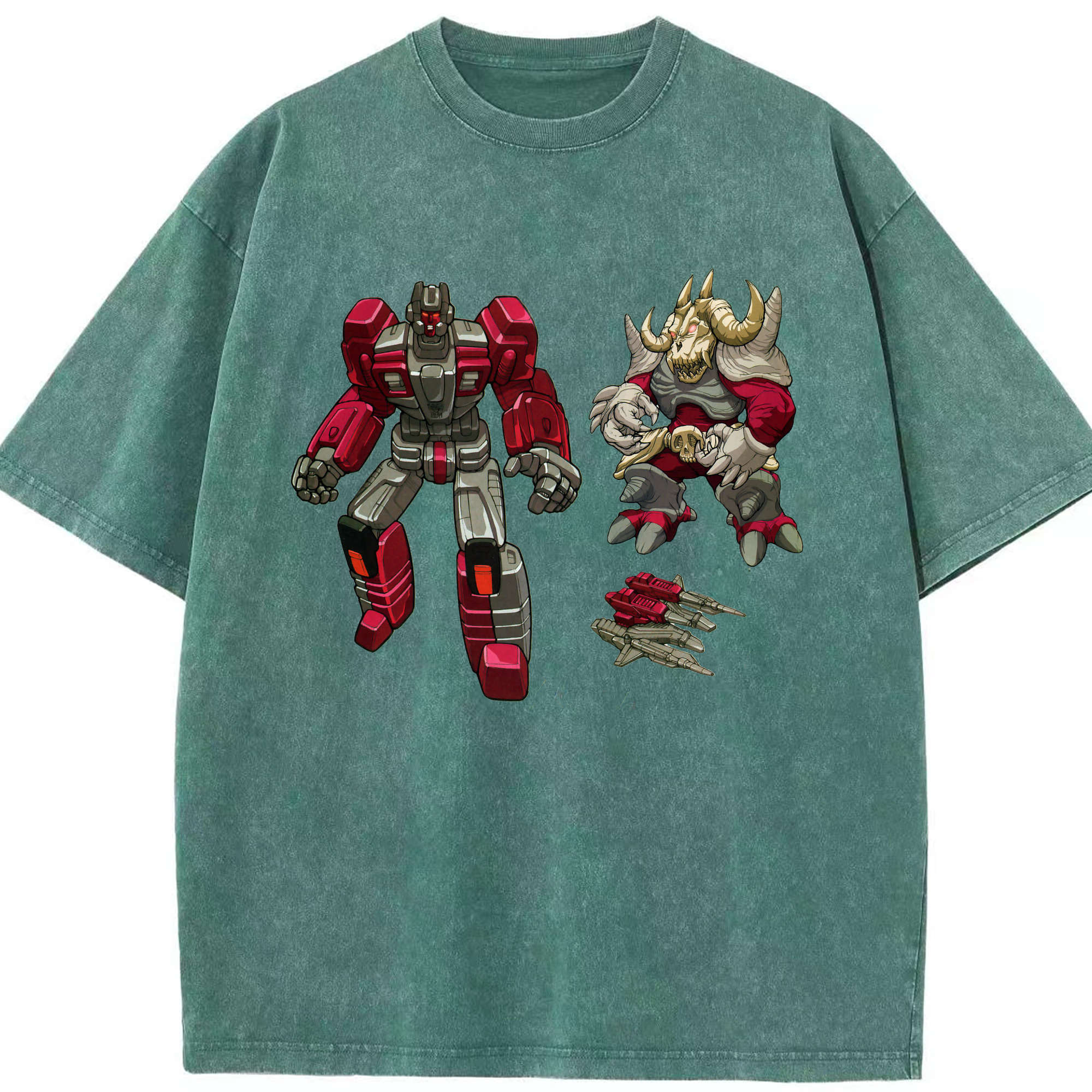 （画像用）  綿100% ヴィンテージ風 半袖Tシャツ（フロントプリント）